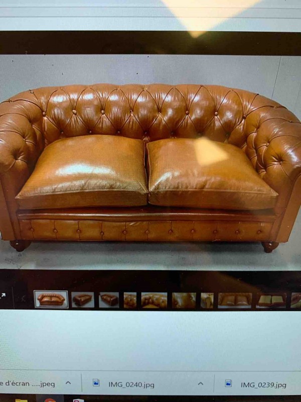 entreprise de réparation de canapé Chesterfield à La Brede en gironde La Brede en gironde  au fil des mains