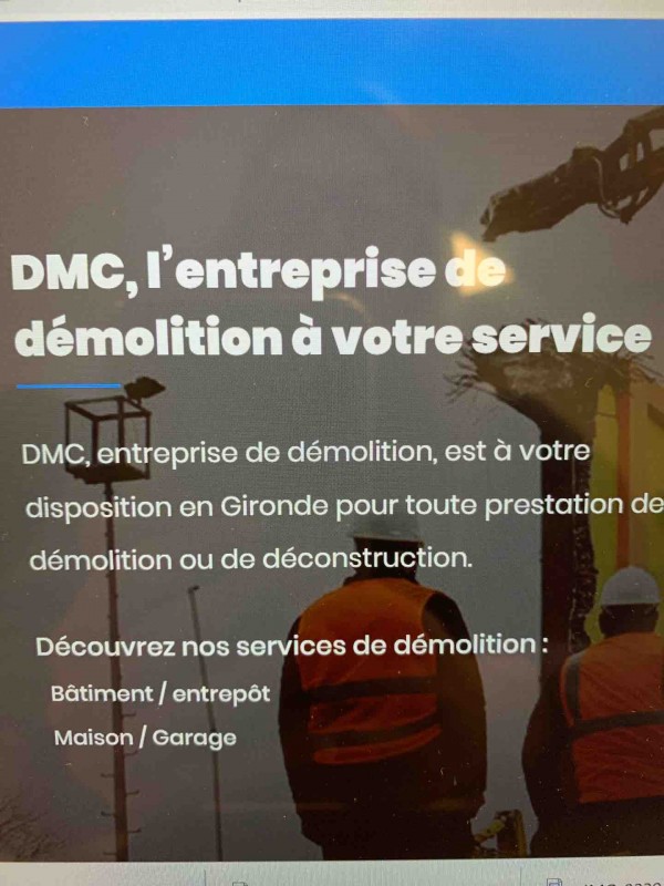 Entreprise de démolition de maisons individuelles à Libourne Libourne Société DMC