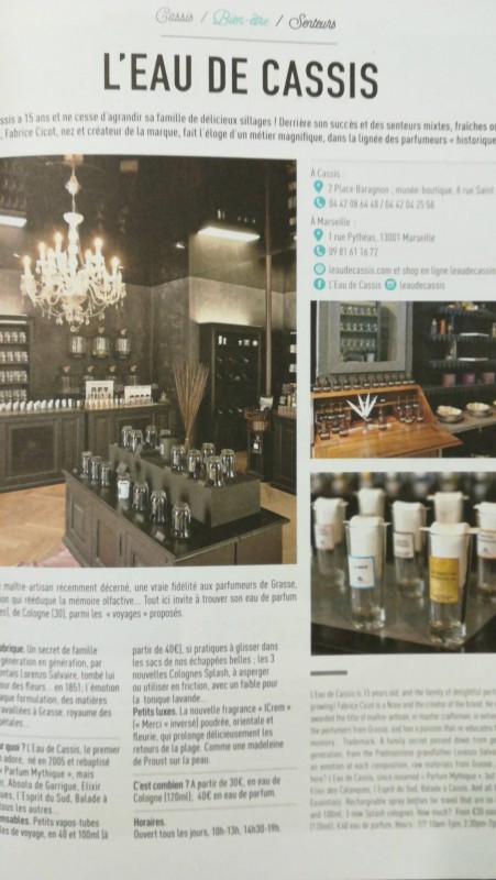 eau de cassis parfumerie cassis centre-ville l'eau de cassis