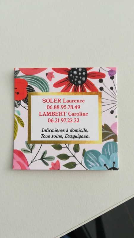 infirmière à domicile. Draguignan Laurence Soler et Caroline Lambert