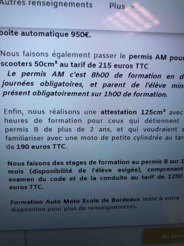 Trouver une formation pas chère avec une auto-école pour l’attestation 125 cm³ à Bordeaux centre 