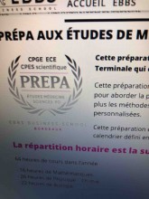 Faire une préparation aux études de médecines Bordeaux centre ville EBBS business school 